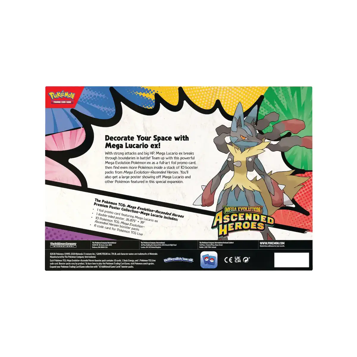 Ascended Heroes Premium Poster Collection Mega Lucario - Everlivio